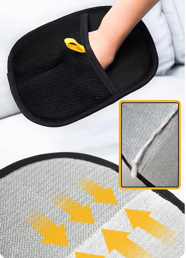 2PCS Pet Hair Remover, 2025 Anti-static Pet Hair Removal Gloves Suitable for Sofa, Furniture, Washable and Reusable