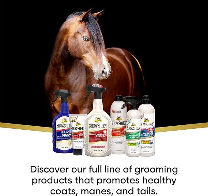 Absorbine ShowSheen Stain Remover & Horse Whitener, Oxi-Eraser Stain Lifters, 20oz