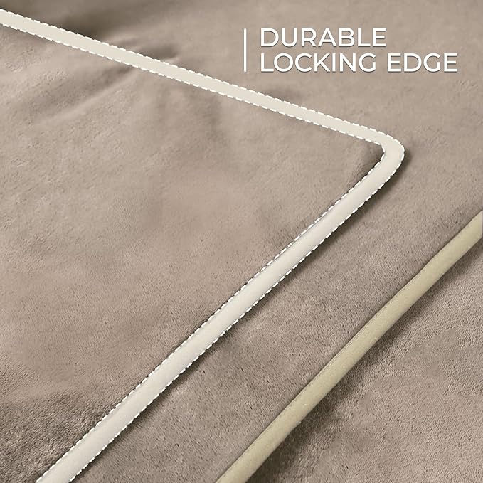 Luciphia Waterproof Pet Blanket, Liquid Pee Proof Dog Blanket for Sofa Bed Couch, Reversible Sherpa Fleece Furniture Protector Cover for Small Medium Large Dogs Cats, Khaki+Beige Large（65" x 57"）