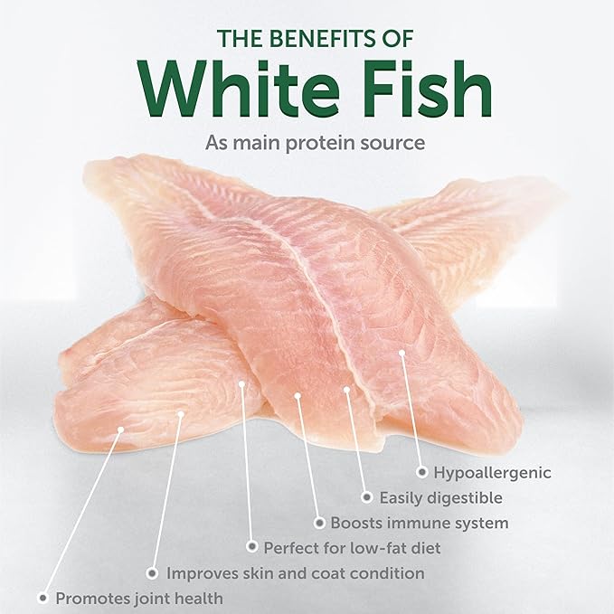 Nature's Protection Dry Dog Food for Small Breed - High Protein, Grain-Free Anti-Tear Stain Diet for White & Light Fur Adult Dogs, Small Bites Kibble (Superior Care - White Fish, 22 lb)