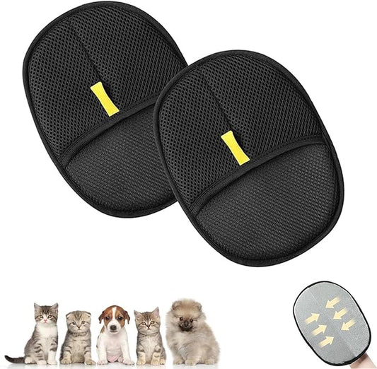 2PCS Pet Hair Remover, 2025 Anti-static Pet Hair Removal Gloves Suitable for Sofa, Furniture, Washable and Reusable