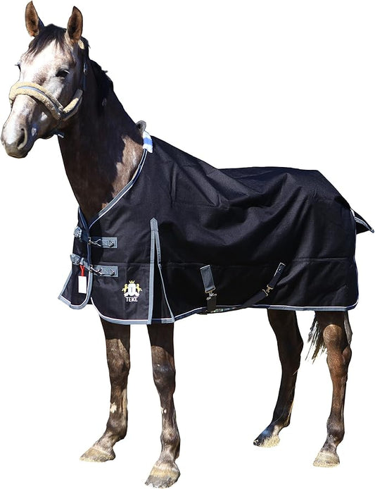 T TEKE Deluxe Turnout Horse Sheets, 1200D Waterproof and Breathable Horse Care Sheets with no Filling (51"-87" Including Miniature/foal Size)