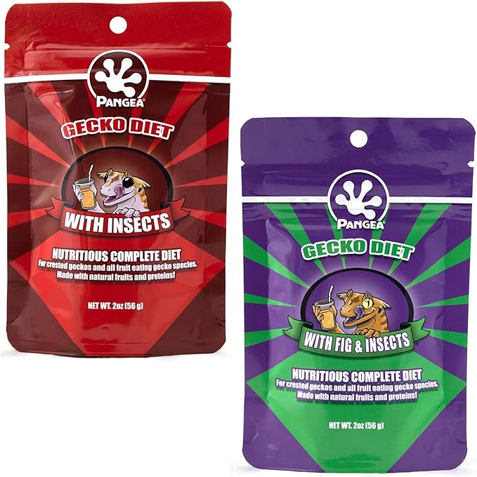 Pangea Gecko Diet Fruit & Fig Bundle - 2oz Fruit & Insects and Fig & Insects