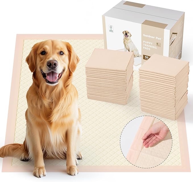 Gardner Pet Disposable Puppy Pads XL, 28"x34" Pee Pads for Dogs, Super Absorbent & Leak-Proof Full Edge-Wrapping Dog Training Pads, Extra Thick Puppy Pee Pads, Dog Pee Pad Potty Pads for Dogs 30 Count