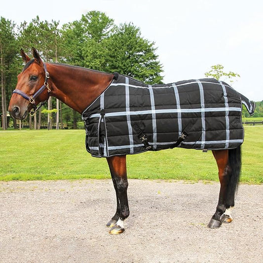 Country Pride Highland 1200D Lightweight Stable Blanket (70, BlackPlaid)