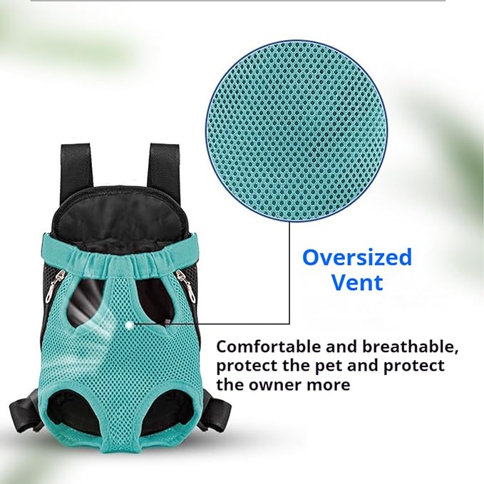 Portable Pet Carrier Backpack, Adjustable Pet Front Cat Dog Carrier Backpack Travel Bag for Small Medium Dogs Cats Puppies, Cat Backpack Carrier for Hiking Cycling (A, S)