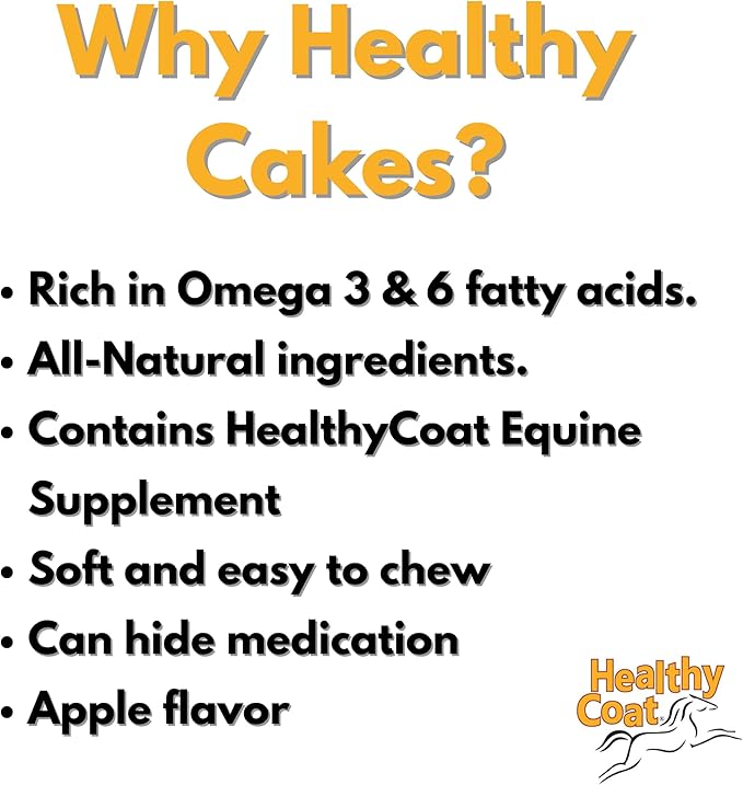 HealthyCakes 2 lbs., Soft Baked Treats for Horses, Contains Omega 3 & 6