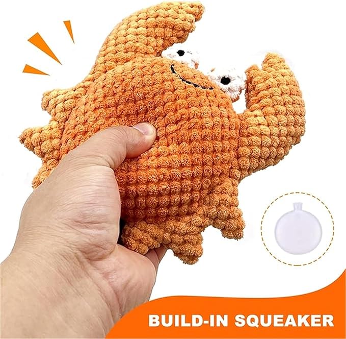 3 Pack Interactive Tough Plush Dog Toy with Squeaker - Durable Chew Toy Dogs - Great for Playtime, Training & Mental Stimulation