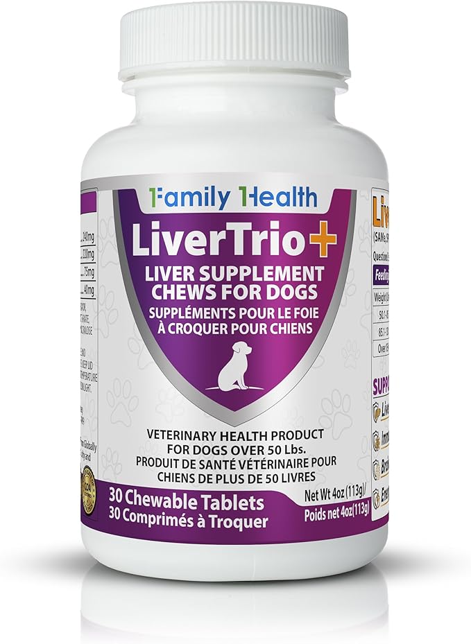 Comprehensive Liver Support Supplement for Large Dogs. Flavorful Chewable Tablets Combining Same, SPC, Silybin A+B, + Glutathione 30Ct (Large)