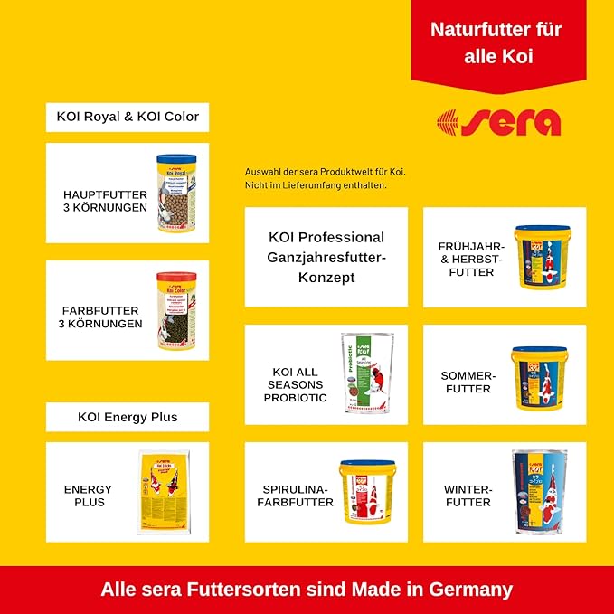 sera Koi Professional Summer 15.43lb | Energizing for Warm Seasons | Optimal Growth & Strong Immune System | Rich in Vitamins, Minerals, Proteins | for Water Temperatures Above 63°F