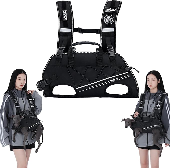 Dog Backpack Carrier for Small Dogs,Dog Lift Harness,Adjustable Padded Breathable Straps for Dogs, Disabled, Joint Injuries, Arthritis,S(4.5-7.5LBS)