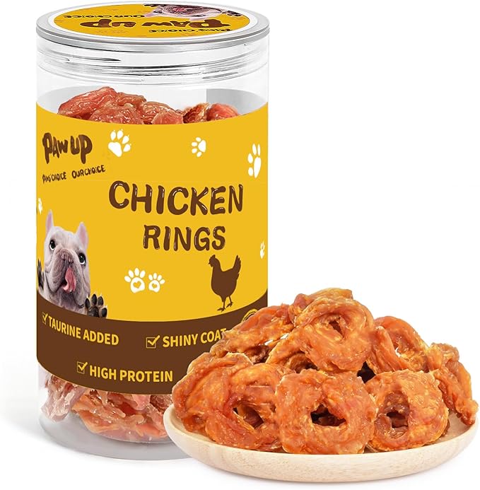 PAWUP Chicken Jerky Dog Treats, Natural Dog Chicken Jerky Treats w/Taurine, Training Treats, 12.5 oz