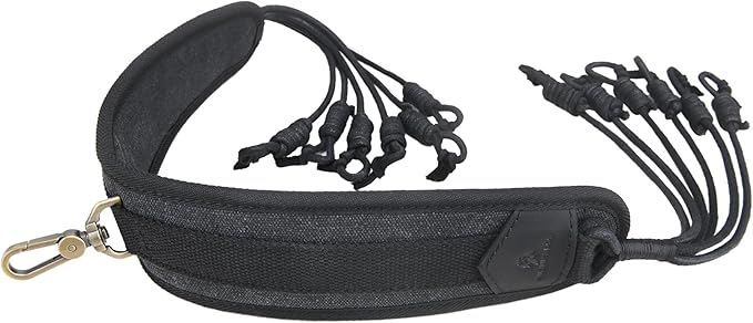 WAYNE'S DOG Canvas Bird Game Carrier, Waterfowl Dove Small Animal Game Carrier Hanger Tote Shooting Accessories (Black)