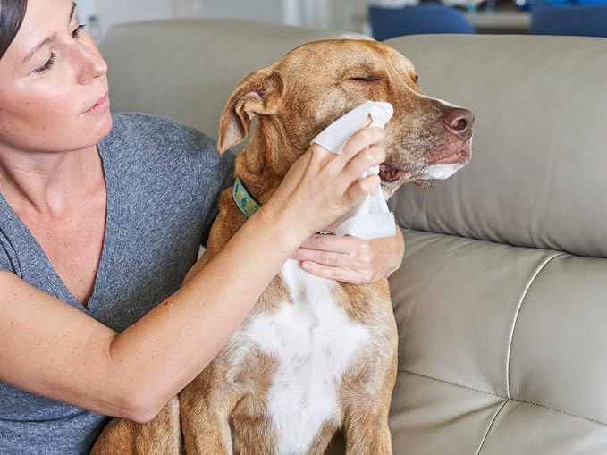 Eye Pet WiPees™ – 100 Gentle, All Natural Lick-Safe Eye Wipes for Dogs & Cats That Help Remove Tear Stains, Crust, Eye Boogers, & Irritants for Clean, Cuddly Comfortable Eyes