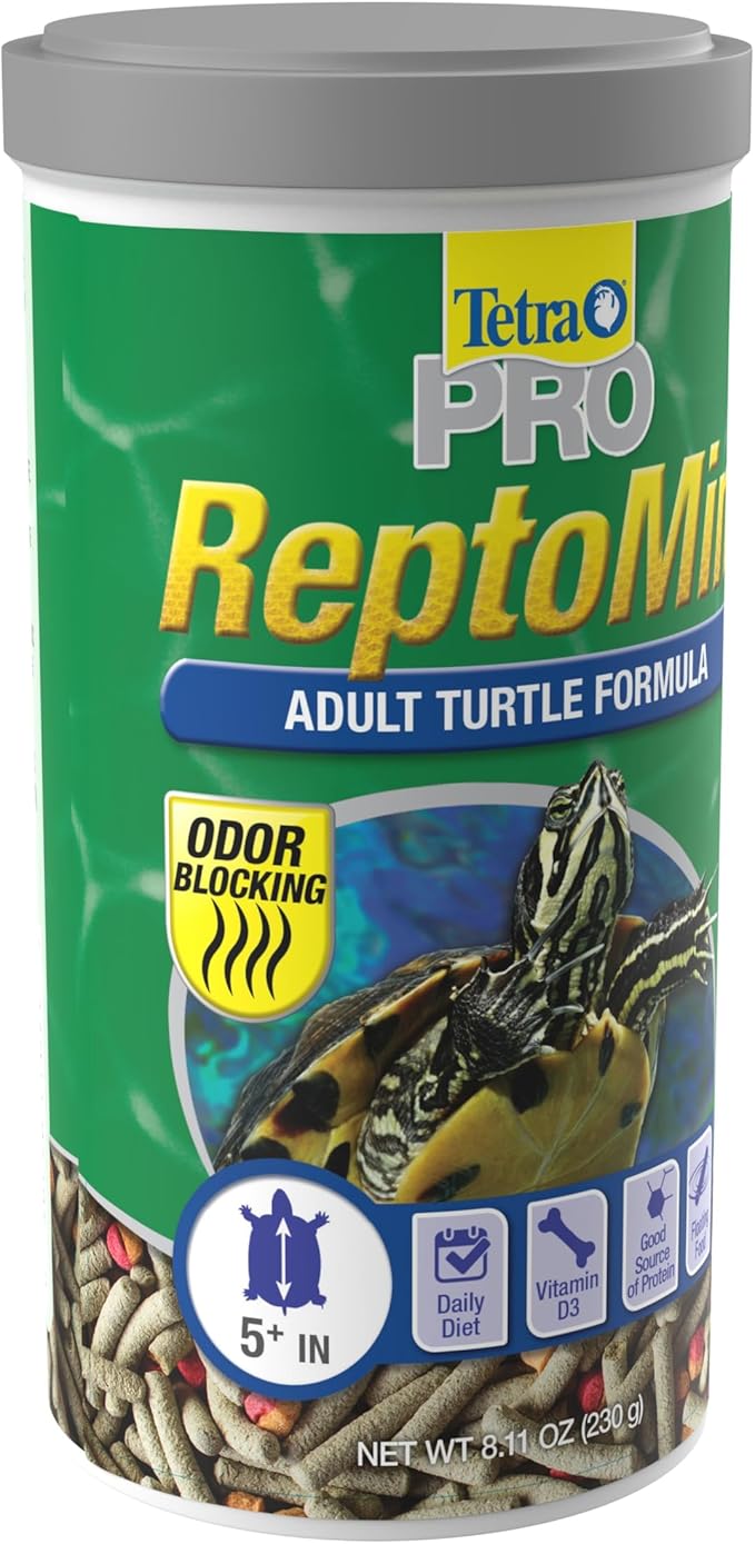 Tetra TetraFauna PRO ReptoMin Pro Sticks Adult Turtle Formula Daily Diet for Aquatic Turtles, 8.11 oz