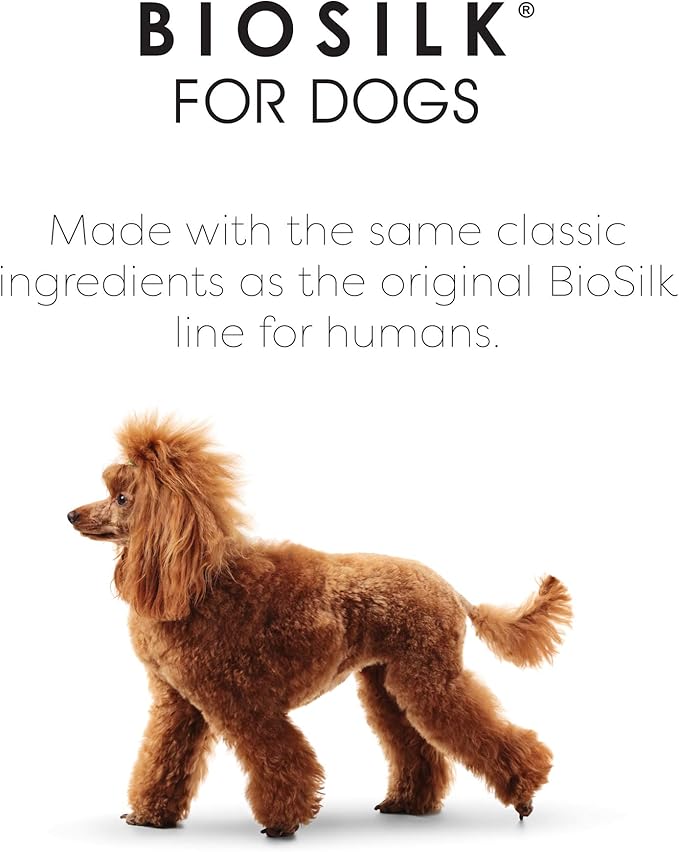 BioSilk for Dogs Silk Therapy Shampoo with Natural Coconut Oil Coconut Dog Shampoo, Sulfate and Paraben Free Natural Shampoo for Dogs, 12 Fl Oz Made in The USA (Pack of 1)