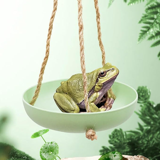 Frog Swing Toys, Gecko Swing Toys, Plastic Reptile Amphibian Climbing Toys, Tank Aquarium Terrarium Decoration Accessories, Suitable for Frog Gecko Lizard Chameleon Hermit Crab Hamsters Rats