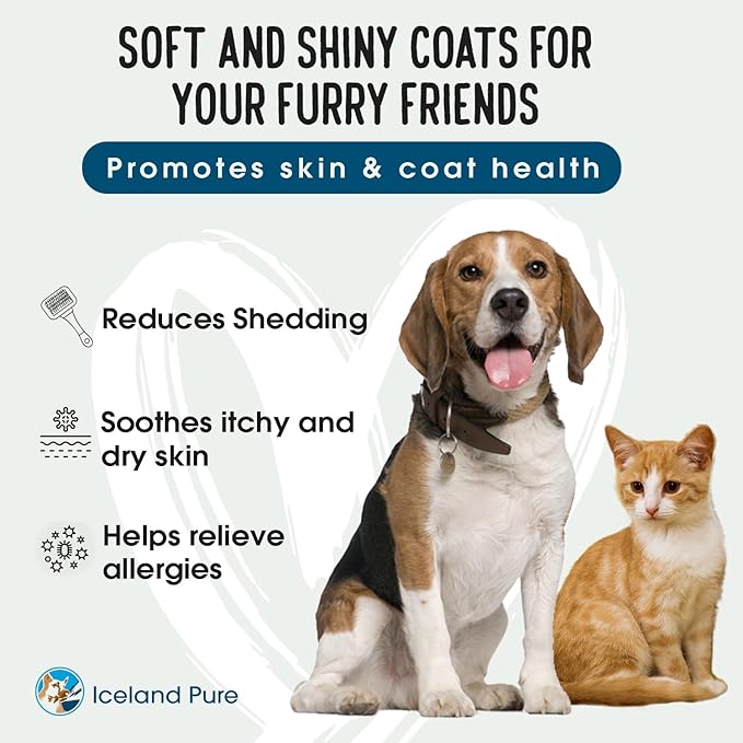 Iceland Pure Wild Alaskan Salmon Oil for Dogs & Cats, Omega-3 Fish Oil, Liquid Supplement for Pets, Supports Immune System & Heart Health, 33oz