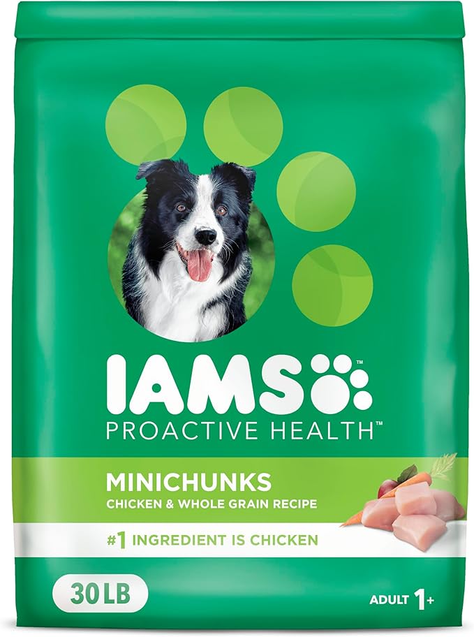 IAMS Proactive Health Minichunks Adult Dry Dog Food with Real Chicken, 30 lb. Bag
