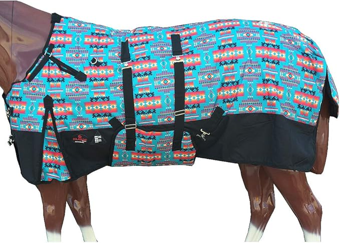 HILASON 1200D Winter Waterproof Poly Horse Blanket Belly Wrap | Turnout Blankets for Horses