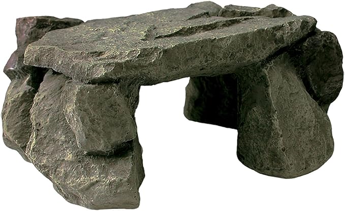 Zilla Pet Reptile Terrarium Shale Rock Den Décor, Basking Rock and Hide for Bearded Dragons and Other Reptiles, Medium