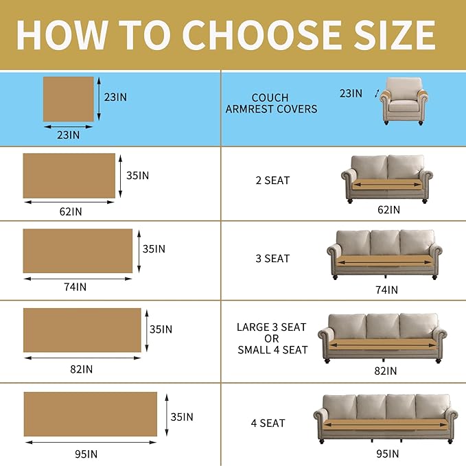 HAOMAIJIA Non-Slip Couch Armrest Covers for Sofa,Fuzzy Couch Arm Covers Set of 2,Washable Thick Soft Recliner Chair Arm Cover Protectors (Off White, 23" x 23" 2 Pack)