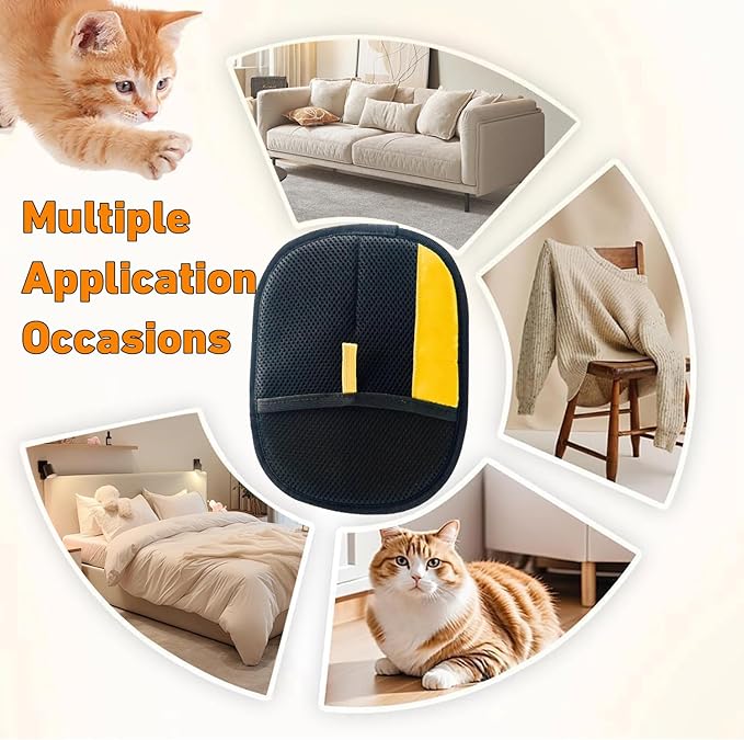 Electrostatic Pet Hair Remover Glove,Magic Brush Pet Hair,Sniffy Universe Dog Brush,Pet Hair Removal Gloves for Pet Hair,Reusable Cat & Dog Hair Remover for Carpet, Curtain(2pcs)