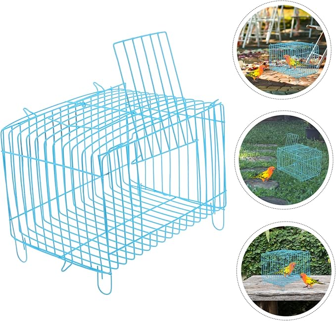 Portable Metal Bird Carrier Cage Travel Cage for Birds Lightweight Convenient Design for Parrots Cockatiels Pets Secure Stylish Habitat for Travel