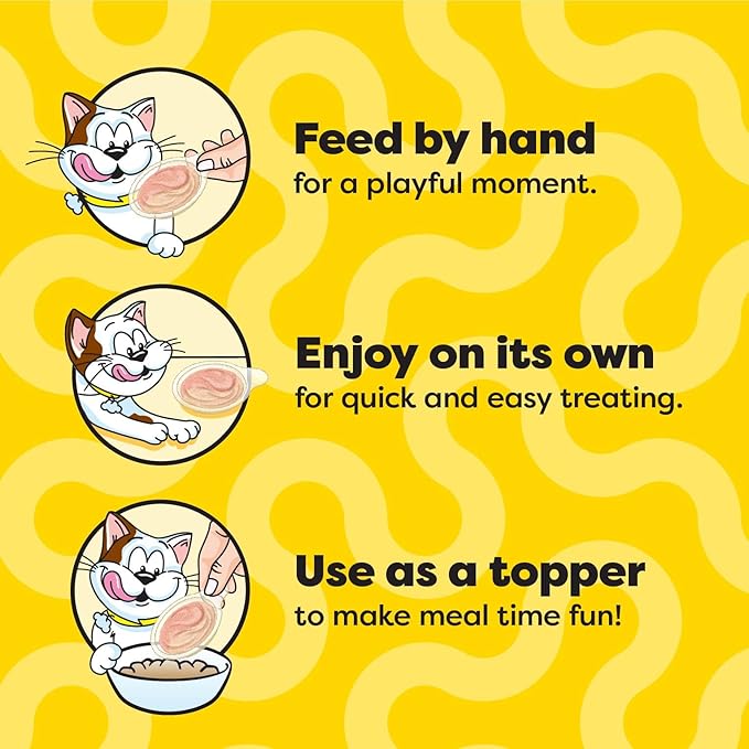 Temptations Lickable Spoons Adult Wet Cat Treat, Tasty Chicken and Savory Salmon Flavor, 8 Spoons, Pack of 12 (96 Total)