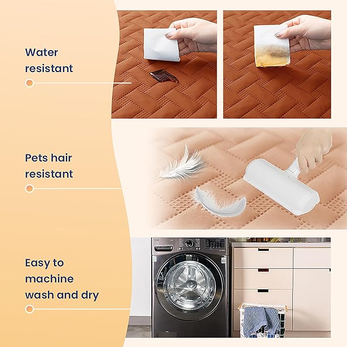 gogobunny 100% Double Sided Waterproof Dog Blanket Soft Pet Bed Cover Reversible Protect Furniture Couch Sofa Car for Puppy Cat Kids (Dark Pumpkin/Light Pumpkin, 40x50 Inch (Pack of 1))