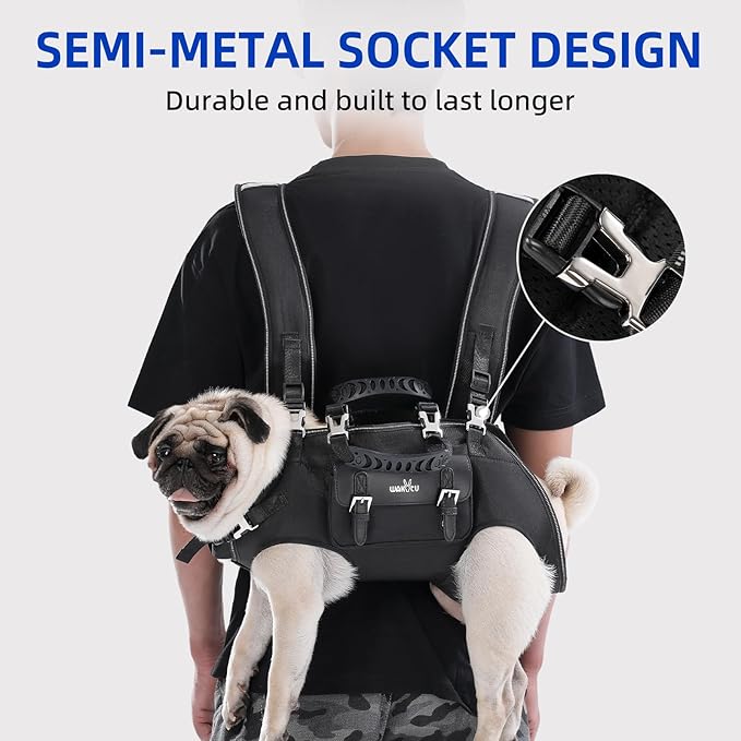 Dog Backpack Carrier for Dogs,Dog Lift Harness,Adjustable Padded Breathable Straps for Dogs, Disabled, Joint Injuries, Arthritis,XL