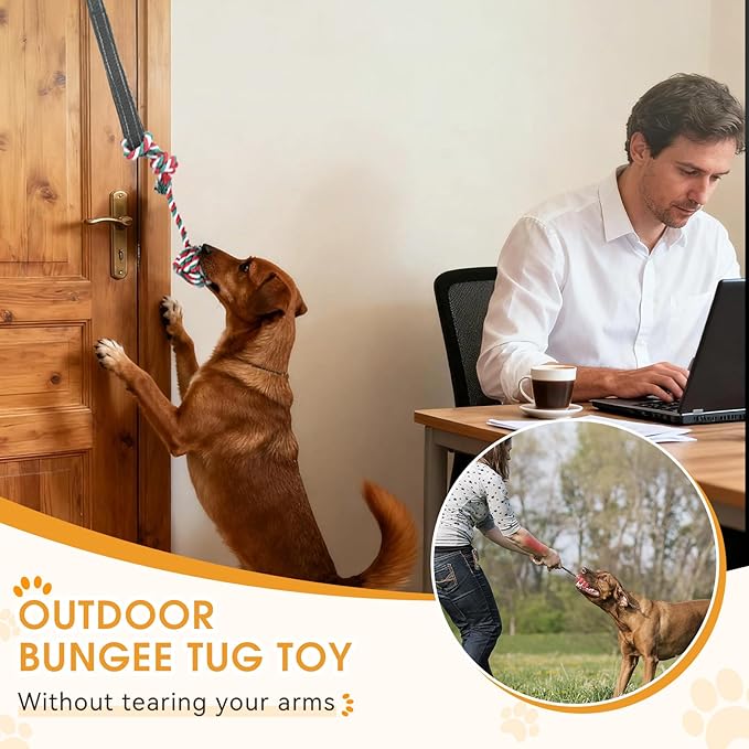 HOPET Dog Bungee Tug Toy for Dogs, Dog tug of war Toy,Outdoor Interactive Toys