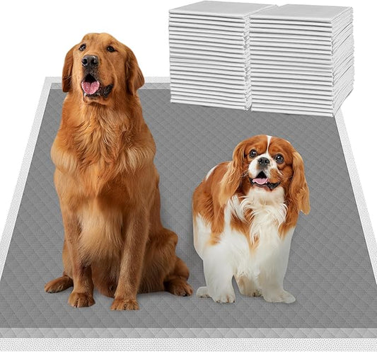 Charcoal Puppy Pads XL 30"x26", 40 Count Disposable Dog Pee Pads Extra Large, Activated Carbon Dog Potty Pads for Training, Pet Urine Bed Pads for Doggies, Piddle Pads for Indoor and Outdoor