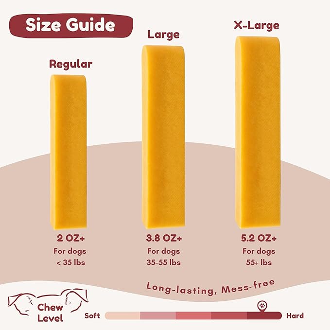Majestic Pet Himalayan All-Natural Yak Cheese Dog Chews Made with 100% Cows Milk- Long Lasting Dental Chew for Dogs - Healthy Pet Treats (Dental & Bone Support, XL, 5 Pack)