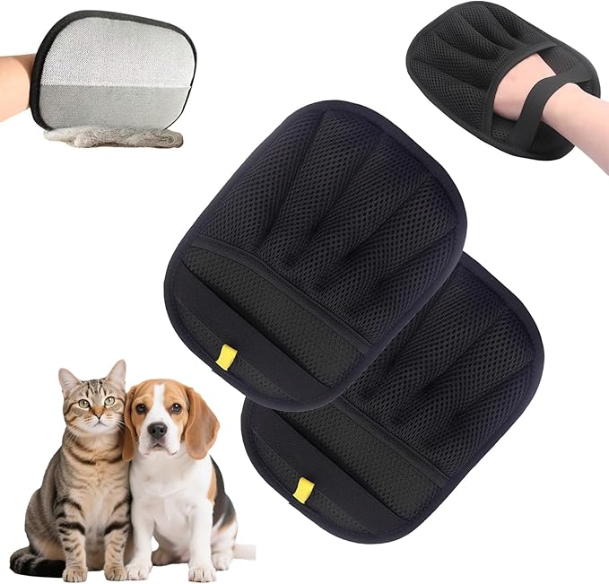 Cat Dog Pet Electrostatic Hair Removal Gloves,Upgraded in 2025,Hair Brush,Washable,Reusable,For Clothes, Sofa,Carpet,Car Seat