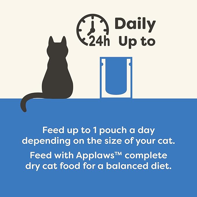 Applaws Natural Wet Cat Food in Broth, Limited and Natural Ingredients, High Protein with No Artificial Additives, Tuna Fillet & Crab in Broth (12 x 5.3oz Pouches)