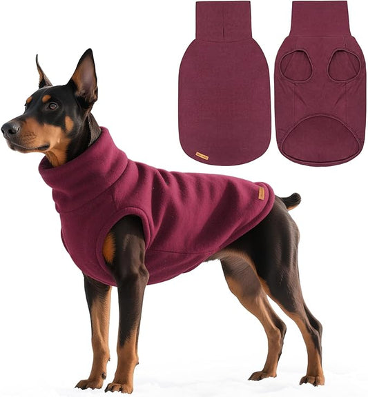 Mosucoirl Dog Sweaters Pet Pullover,Turtleneck Doggy Sweatshirt for Extra Large Dogs Thick Warm Dog Clothes Fleece Soft Winter Puppy Hoodies Outfit for Small Medium Large Dogs XS-4XL (Red, 3XL)