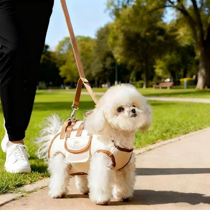 Portable Small Dog & Cat Pet Carrier Sling & Backpack for Small Dogs & Cats & Puppy, Dog & Pet Purse Bag Carrier Sling for Small Dogs with Dog Traction Leash, Crossbody Sling Carriers (Black S)