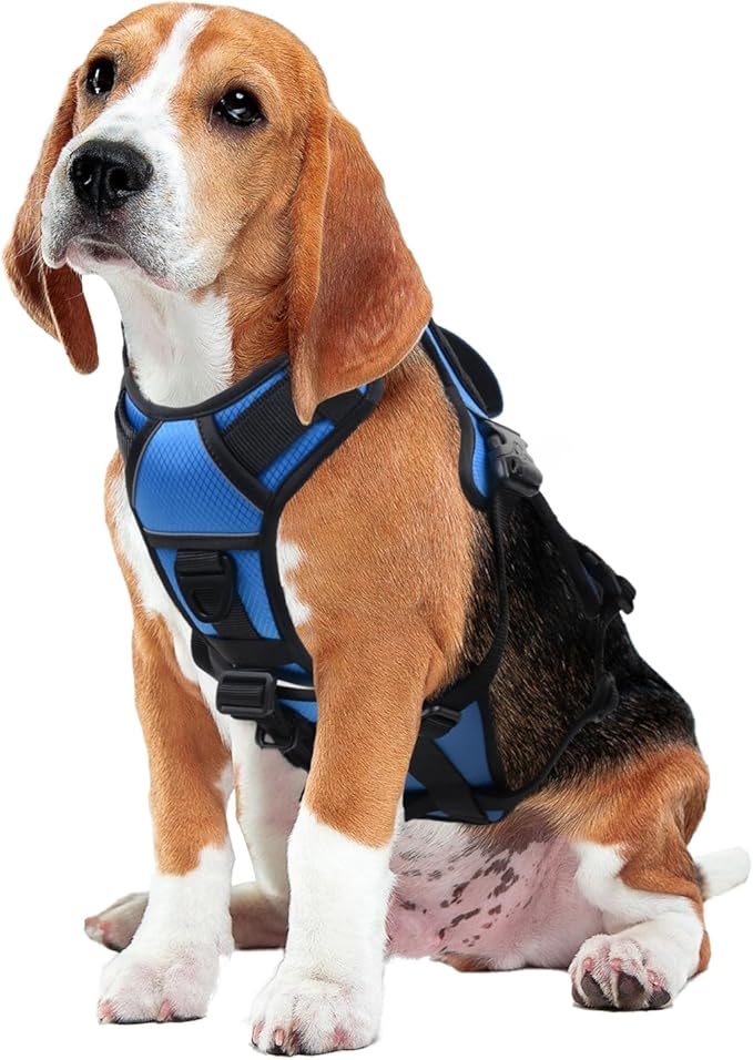 AUROTH Dog Harness, Escape Proof Dog Harness for Large Dogs, No Pull Dog Harness with Lift Handle, Soft Padded Reflective Adjustable Dog Vest Harness, Large Dog Harness for Walking Hiking Training