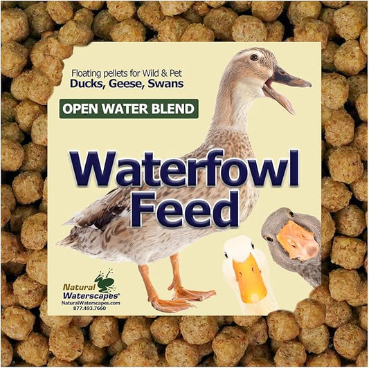 Waterfowl Feed Open Water Diet 40 lb | for Feeding Ducks Geese Swans | Floating Pellets with Niacin for Ducks
