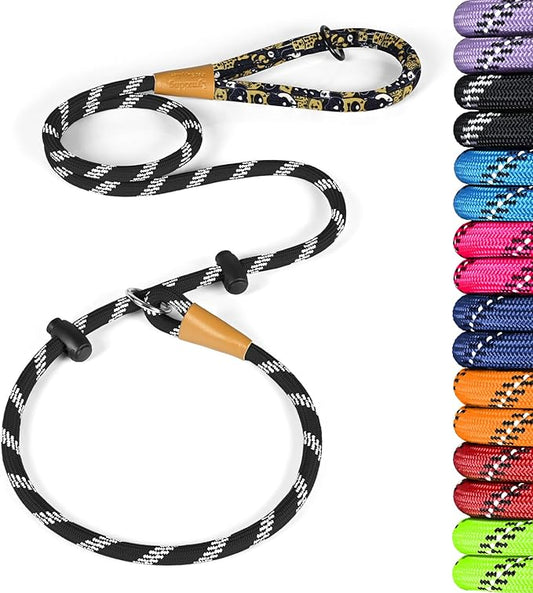 lynxking Slip Lead Dog Leash Reflective, Heavy Duty Comfortable Strong Rope for Large Medium Small Dogs No Pull Pet Training