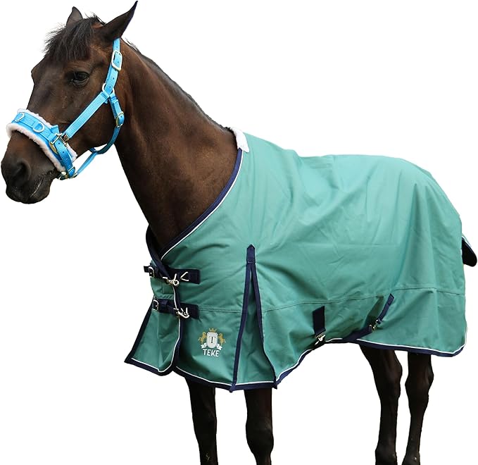 T TEKE Deluxe Turnout Horse Sheets, 1200D Waterproof and Breathable Horse Care Sheets with no Filling (51"-87" Including Miniature/foal Size)