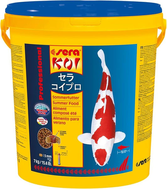 sera Koi Professional Summer 15.43lb | Energizing for Warm Seasons | Optimal Growth & Strong Immune System | Rich in Vitamins, Minerals, Proteins | for Water Temperatures Above 63°F