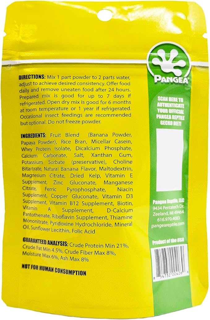 Pangea Gecko Diet Fig & Papaya Bundle - 2oz Fig & Insects and Papaya Diets