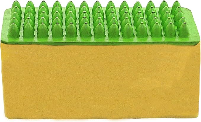 Grewal Equestrian Rubber Grooming Sponge Brush (Lime Green)