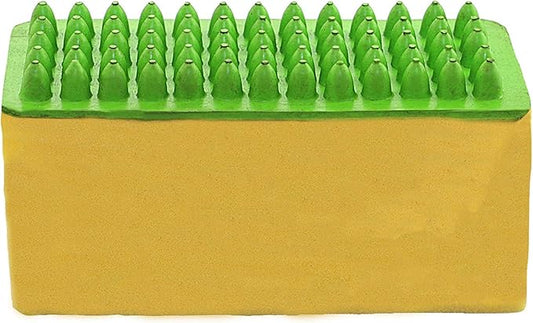 Grewal Equestrian Rubber Grooming Sponge Brush (Lime Green)