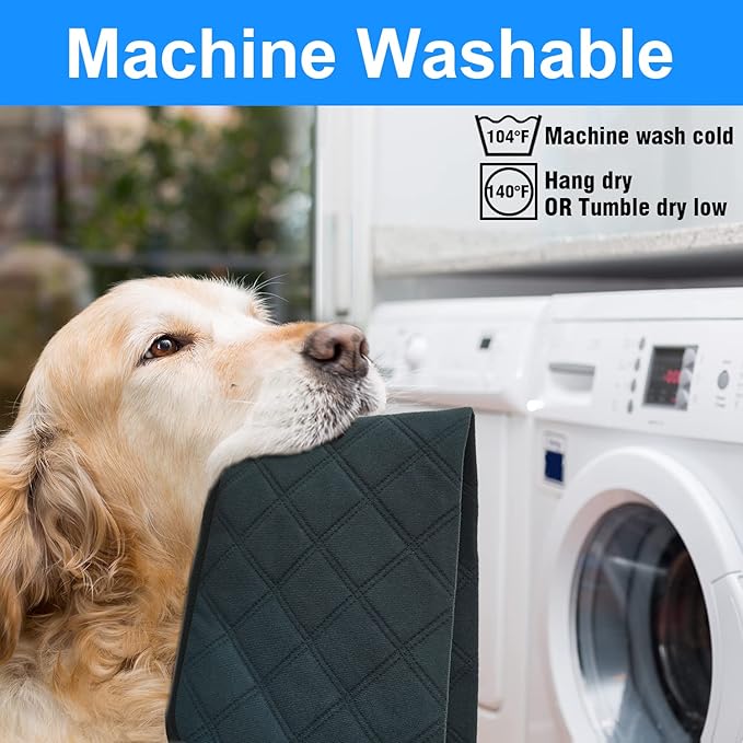 RIOUSSI Washable Pee Pads for Dogs, Reusable, Absorbent, Leakproof, Non Slip Pet Puppy Pads for Potty Training. Dark Gray, 24x36 Inch(4pack)