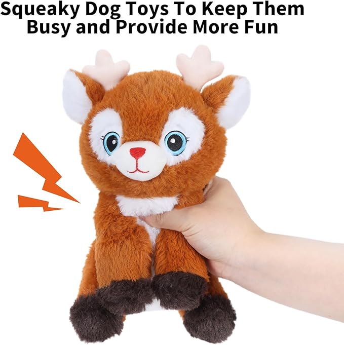 Dog Toys to Keep Them Busy Squeaky Dog Toys Interactive Plush Puppy Toys with Squeaker for Large Medium Small Breed Doys
