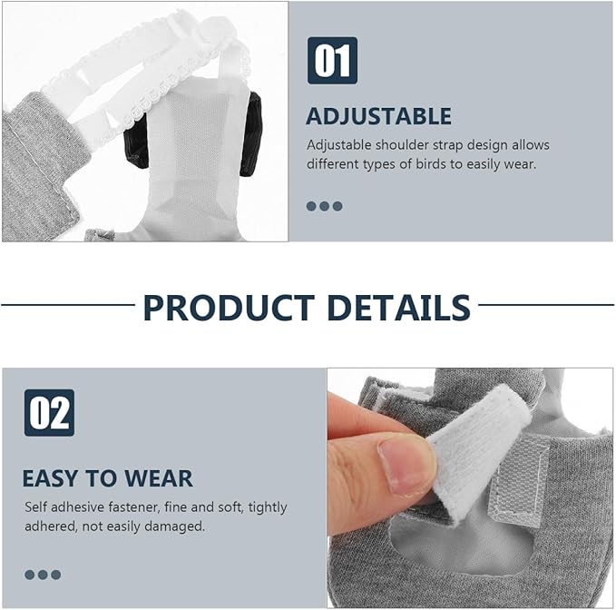 balacoo Bird Diapers Parrot Flight Suit: 4PCS Washable Flight Suite Liners Waterproof Pigeon Pants Flying Bird Diapers for Macaw Parakeet