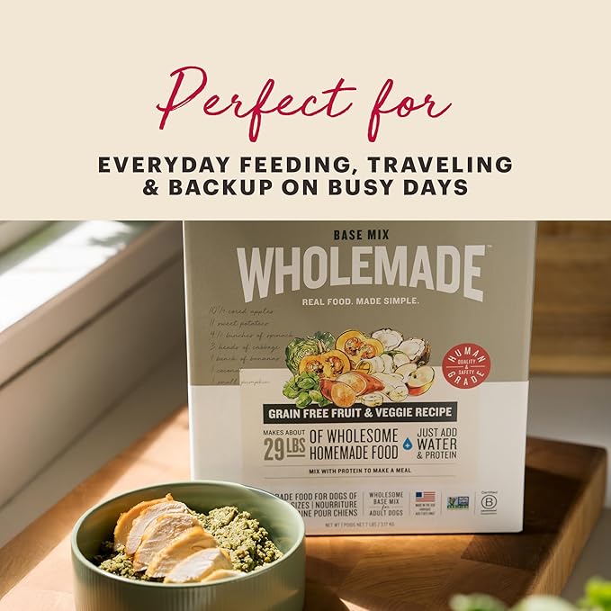 The Honest Kitchen Wholemade™ Grain Free Fruit & Veggie Base Mix Dog Food (Just Add Protein), 7 lb Box